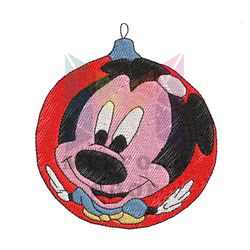 Mickey Mouse Christmas Ornament Embroidery Png