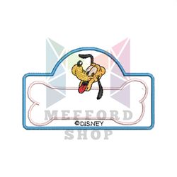 Pluto Dog Bone Disney Embroidery
