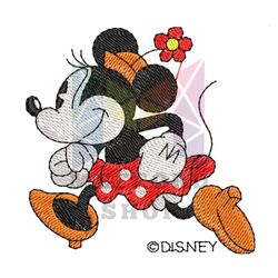 Minnie Running Disney Embroidery ,png