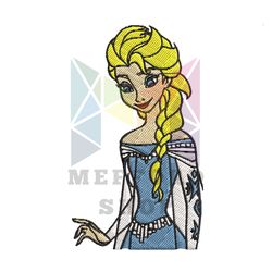 Beauty Princess Elsa Frozen Embroidery Png