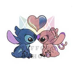 Love Stitch Angel Embroidery Png