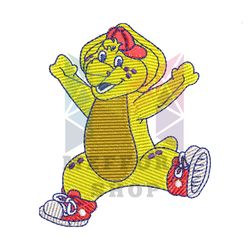 Funny BJ The Dinosaur Embroidery Png