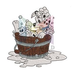 Bathroom Dalmatian Puppy Embroidery ,png