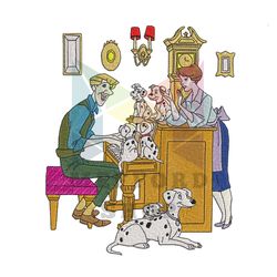 Roger and The Dalmatians Family Embroidery ,png