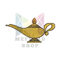 The Magic Oil Lamp Embroidery Png