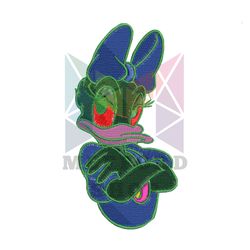 Daisy Duck Green Pixel Design Embroidery
