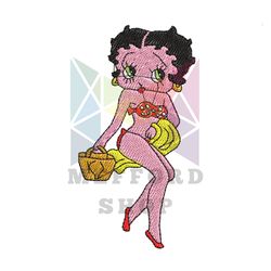 Betty Boop Swimsuit To Go Wimming Embroidery Png