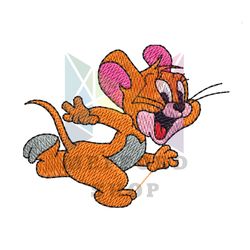 Jerry Mouse Running Embroidery
