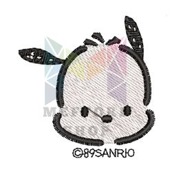 Sanrio Pochacco Dog Head Embroidery png