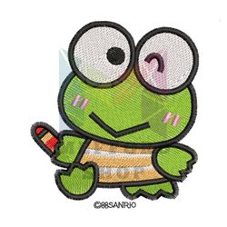 Cute Frog Kerokerokeroppi Embroidery png