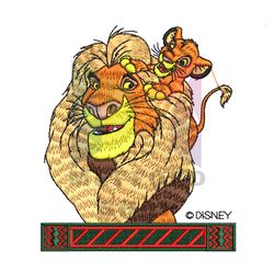 Disney Lion King Dad and Son Embroidery
