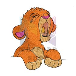 Asleep Lion King Simba Embroidery
