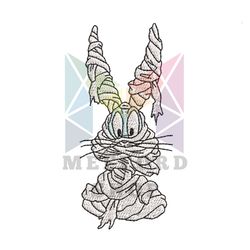 The Mummies Bugs Bunny Embroidery
