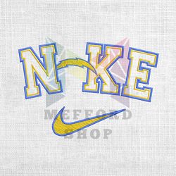 Los Angeles Chargers x Nike Swoosh Logo Embroidery Design