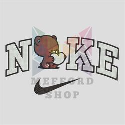 Heart bear nike embroidery design, Bear embroidery, Embroidery file
