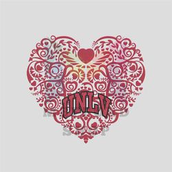 UNLV Rebels heart embroidery design, NCAA embroidery,Sport embroidery, Logo sport embroidery, Embroidery design,