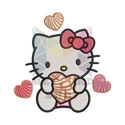 Concha Hello Kitty Embroidery Design Png