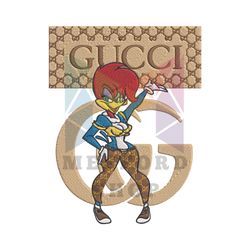 Cartoon Gucci Brand Embroidery Design Png