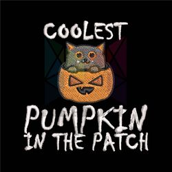 Coolest Pumpkin In The Patch Embroidery Png