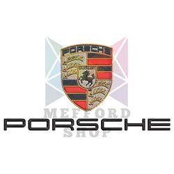 Porsche Car Logo Embroidery Design Png