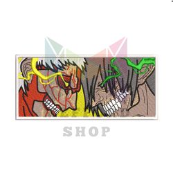 Anime Embroidery AOT Titan Face Off png