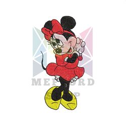 Cartoon Minnie Mouse Embroidery Design png
