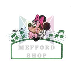 Minnie Mouse Music Embroidery Png