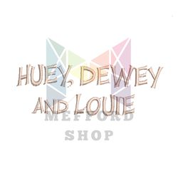 Huey, Dewey And Louie Logo Embroidery Png