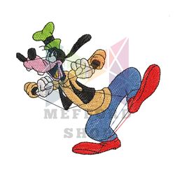 Goofy Dancing Embroidery Design Png