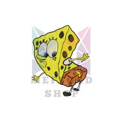 SpongeBob Ripped Pants Design Embroidery Png