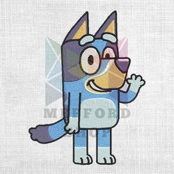 Cartoon Dog Bluey Puppy Family Embroidery Png