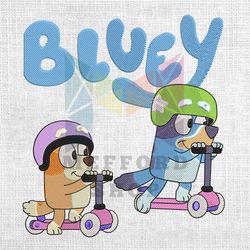 Bluey And Bingo Family Playground Embroidery Png