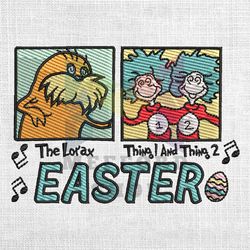 Thing 1 Thing 2 The Lorax Dr Seuss Easter Egg Embroidery