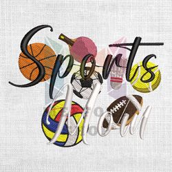 Sports Mom Mother Day Design Embroidery