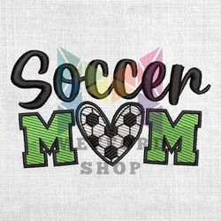Soccer Mom Heart Machine Embroidery Design