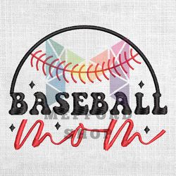 Baseball Mom Gift Machine Embroidery Design