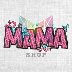 Mama Mermaid Machine Embroidery Design