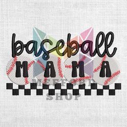 Baseball Mama Machine Embroidery Design