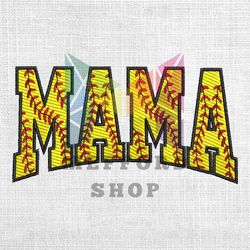 Mama Baseball Sport Embroidery Design