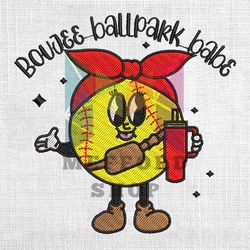 Bowjee Ballpark Babe Embroidery Design