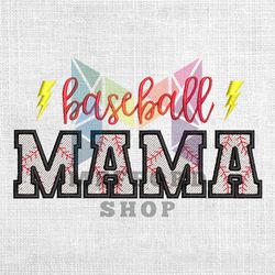 Baseball Mama Softball Embroidery Design