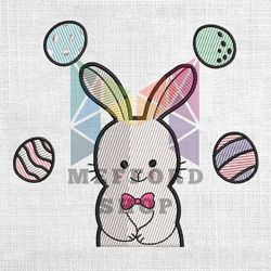 Bunny Rabbit Easter Egg Embroidery Design