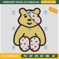 pudsey bear embroidery design bear embroidery design