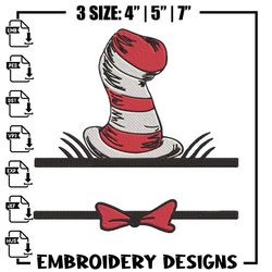dr seuss hat embroidery design, cat in the hat embroidery, embroidery file, logo shirt, digital download..jpg