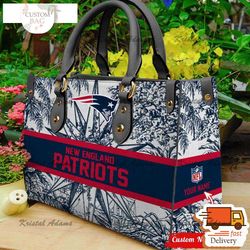 NFL New England Patriots NFL Women Leather bag,leather bag, custom bag, birthday gift, gift for mom, nfl bag, bag sport,