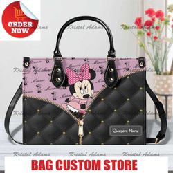 Custom Name Minnie Leather Bag Handbag, Custom Leather Bag, Woman Handbag, Handmade Bag, Minnie Wome.jpg