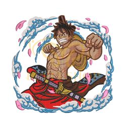 monkey d luffy embroidery design png
