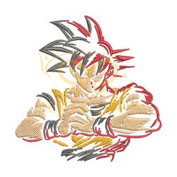 Son Goku Embroidery Design File png