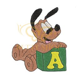 A Baby Pluto Dog Embroidery