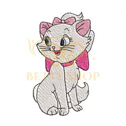Smiling Aristocats Marie Embroidery Png